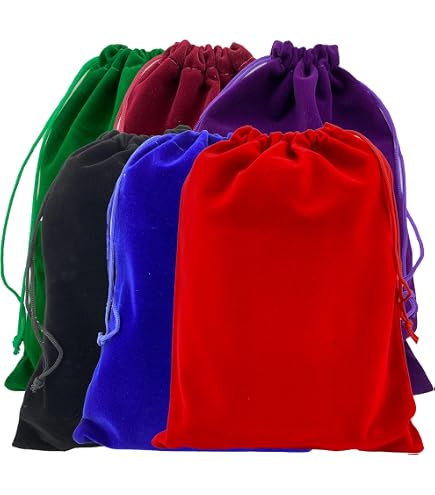 Amazon.com: Palmhomee Pack of 6 12x16 Inch Velvet Drawstring Bags